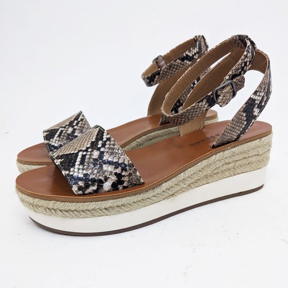 Lucky Brand Jeneka Snakeskin Espadrille Sandals